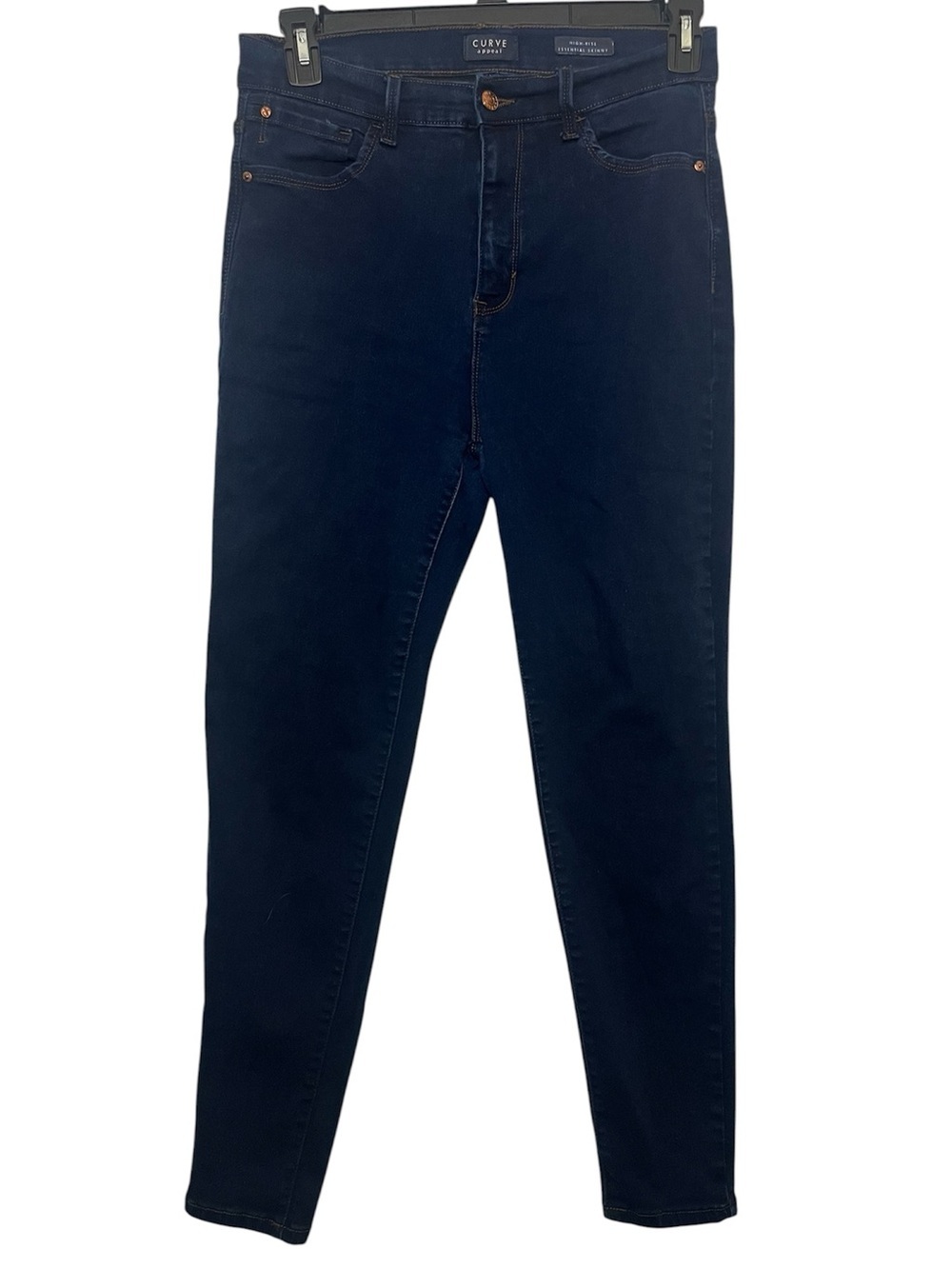 Curve Appeal High-Rise Skinny Jeans in Dark Indigo